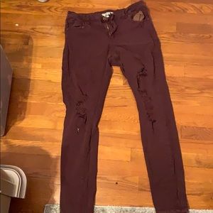 Dark purple jeans